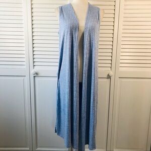 2/$25 LULAROE Blue Sleeveless Duster Size Small